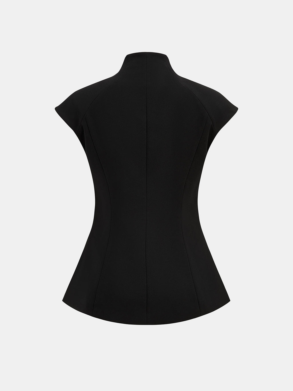 Metal Buckle Waist Cinched Sleeveless Top