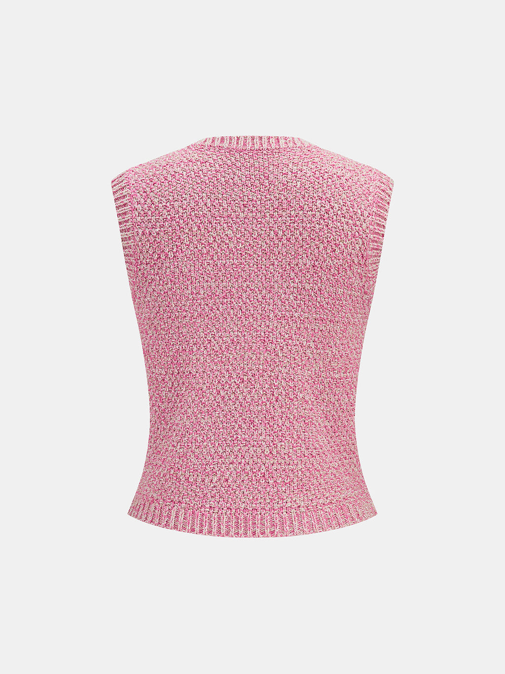 Metal Button Mix Yarn Knit Cardigan