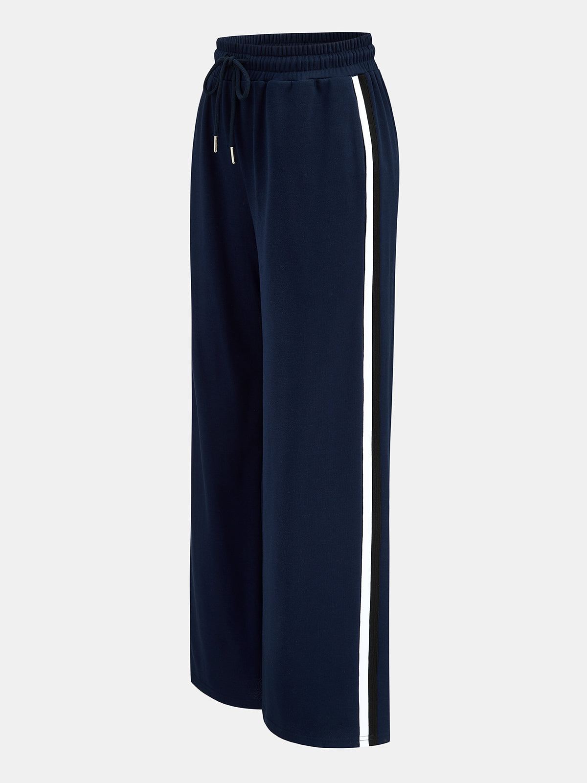 Pantalón de Chándal Recto con Raya Lateral y Cordón
