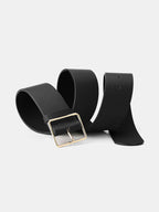 Wide Square Buckle Waist Belt