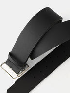 Wide Square Buckle Waist Belt