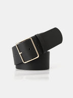 Wide Square Buckle Waist Belt