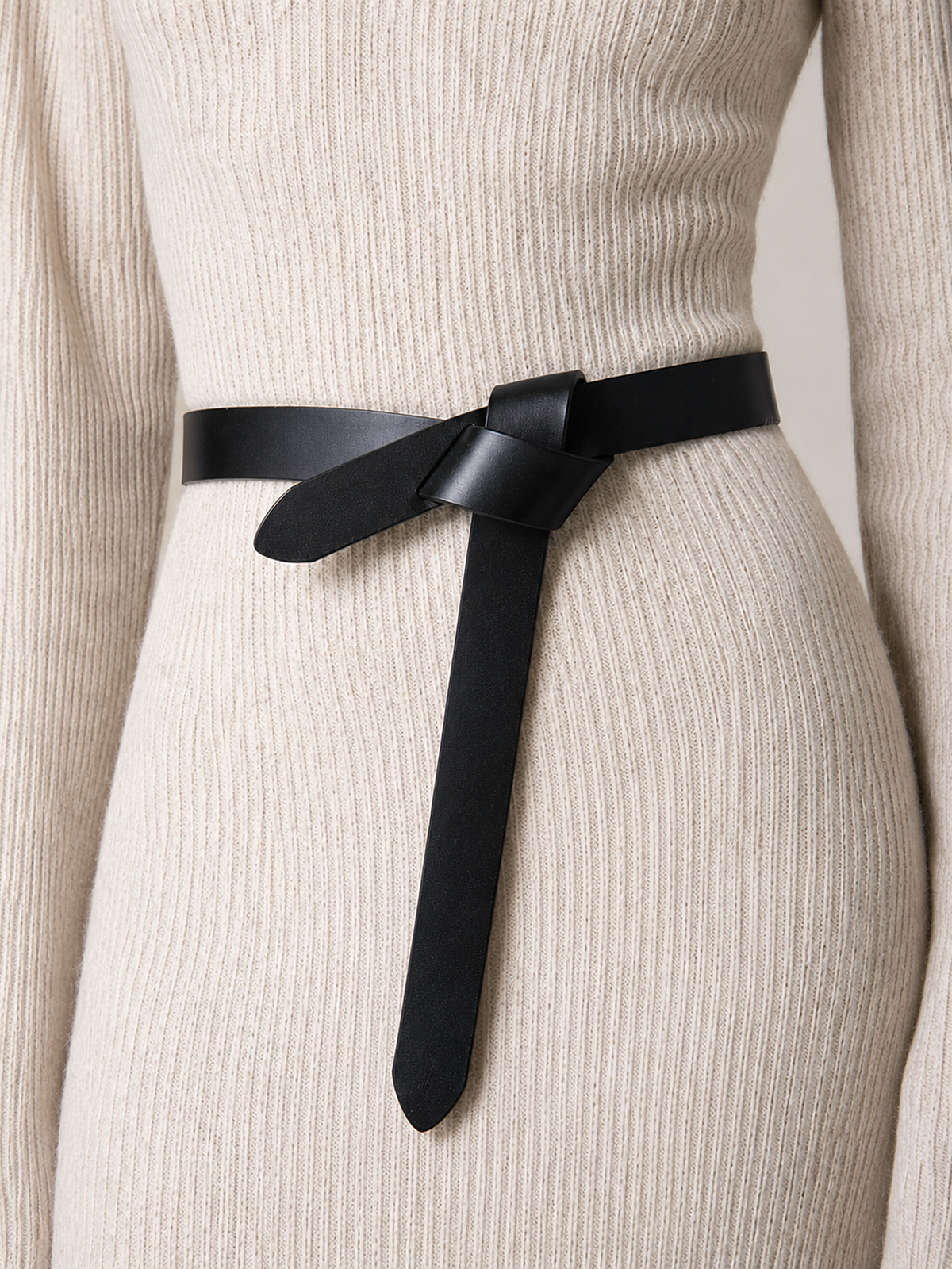 Knotted Leather Waist Belt