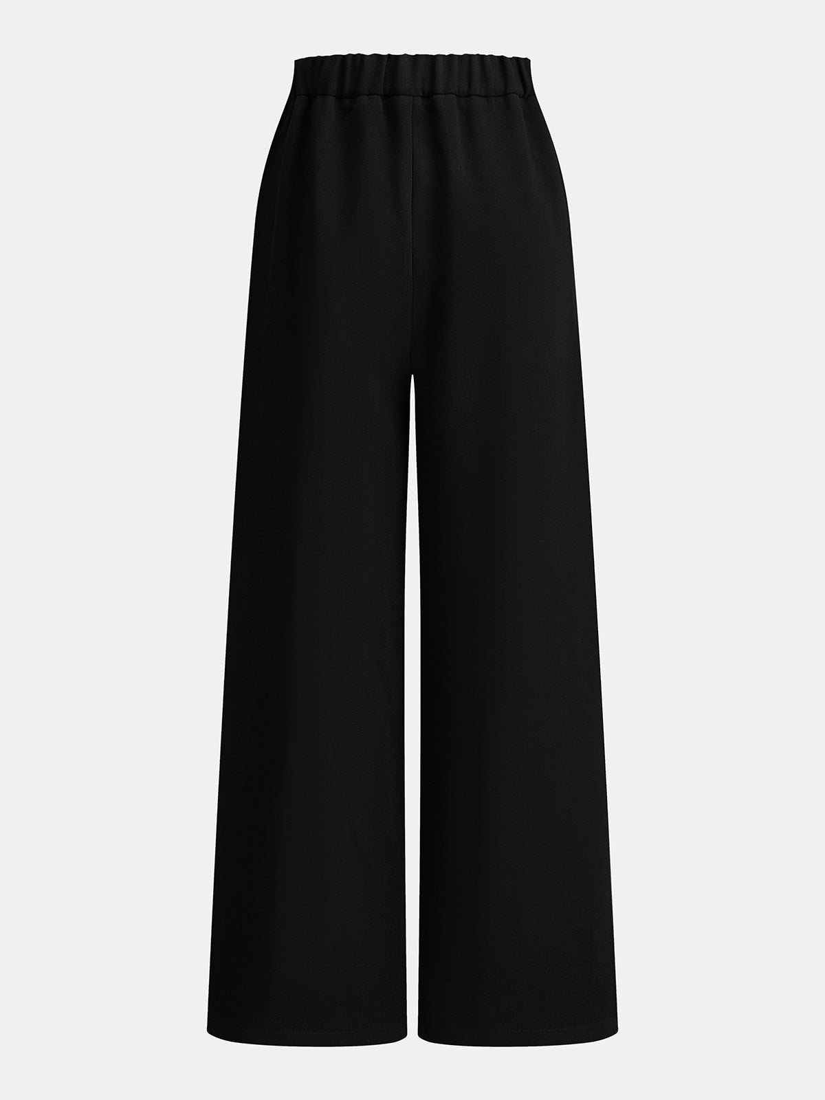 Pantalón Recto de Cintura Media con Hebilla Metálica