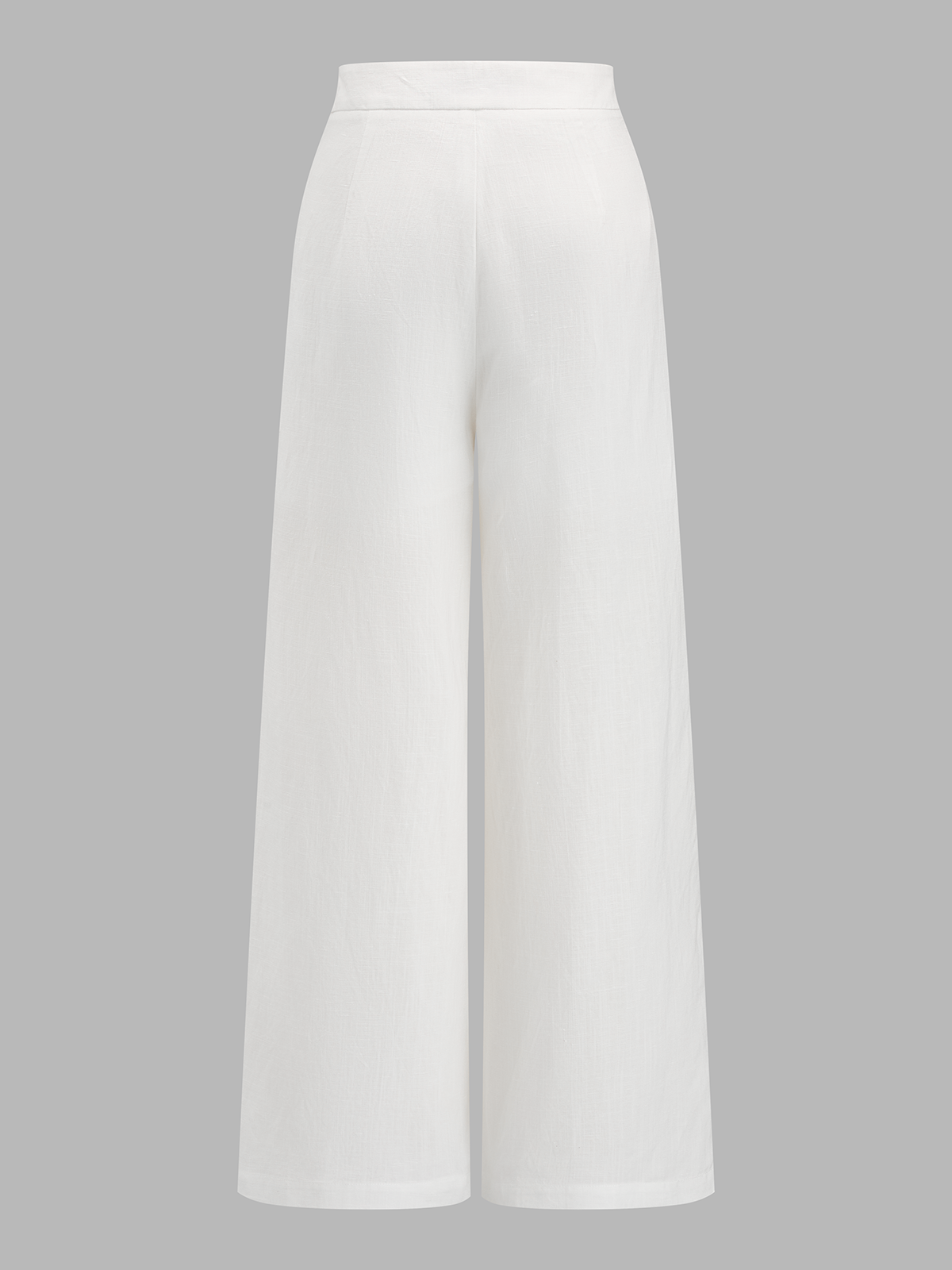 Pantalón Casual de Lino con Anillas de Cadena Superpuestas