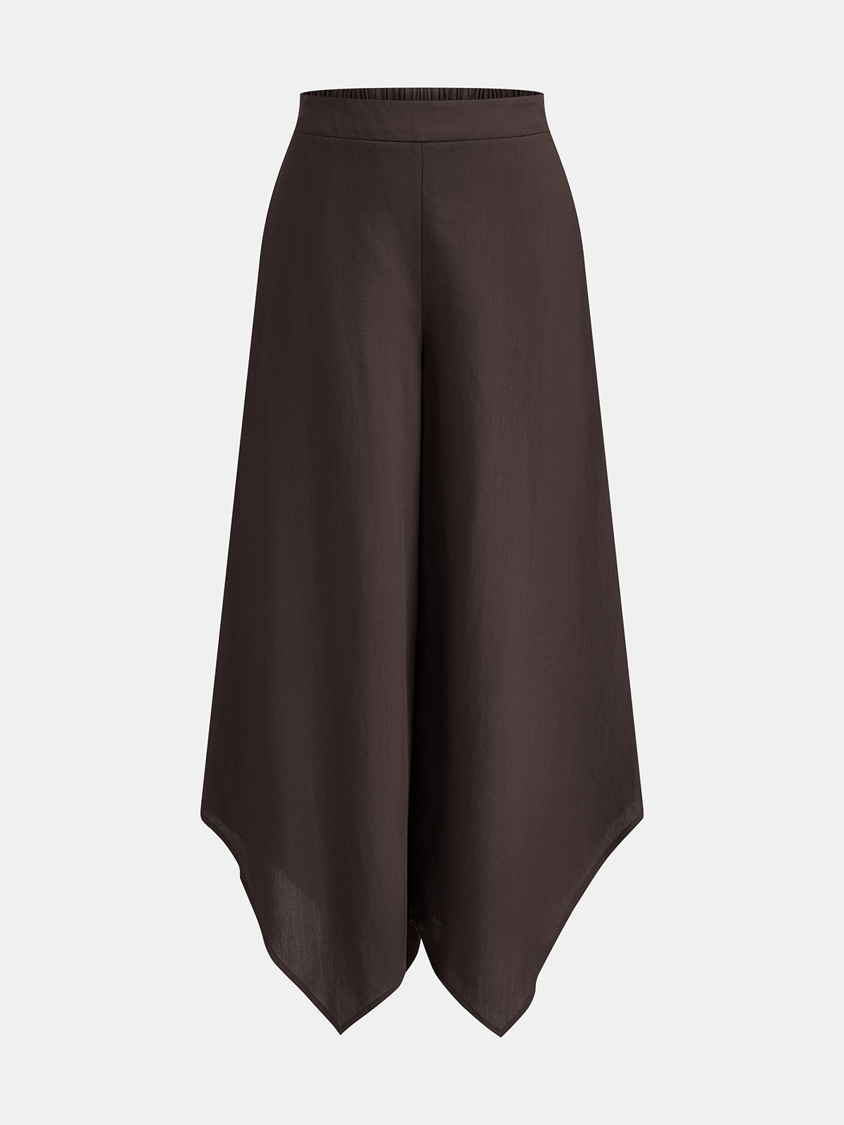 Pantalón Ancho de Dobladillo Irregular