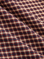 Pantalón Ancho Plisado a Cuadros con Cinturón