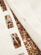 Leopard Ribbon Tweed Blazer