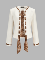 Leopard Ribbon Tweed Blazer