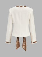 Leopard Ribbon Tweed Blazer