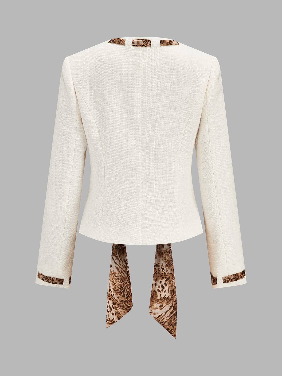 Leopard Ribbon Tweed Blazer