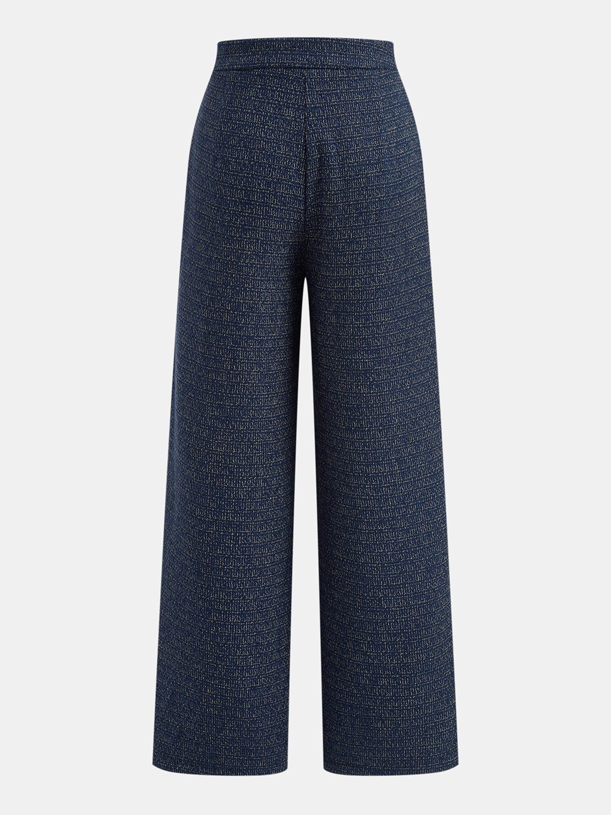 Conjunto de Chaleco de Tweed con Lazo al Cuello y Pantalón Recto