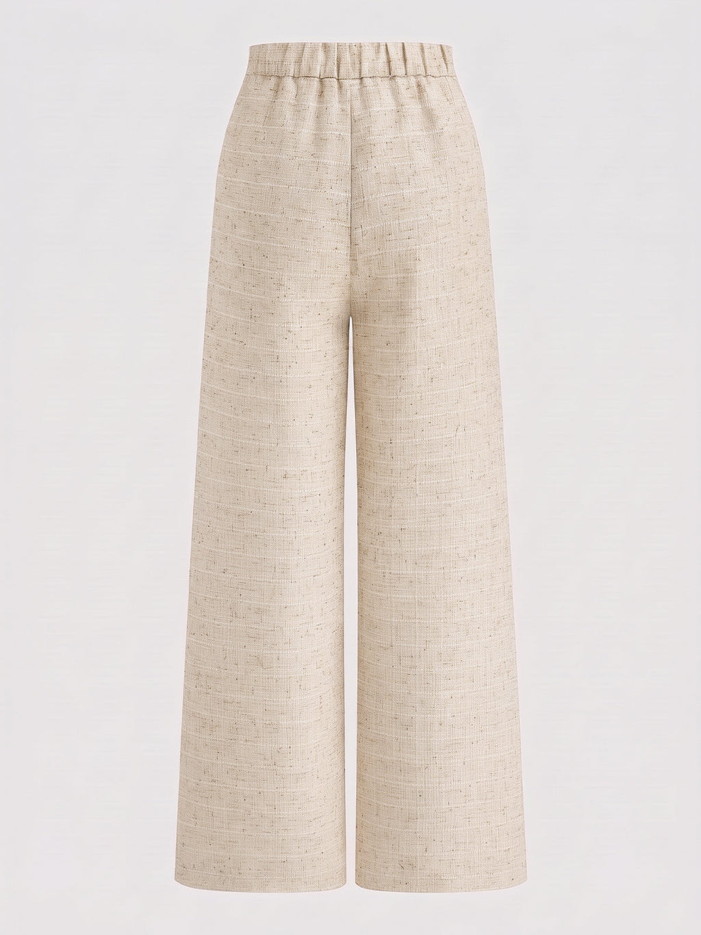 Pantalón Ancho Texturizado con Detalle de Cadena