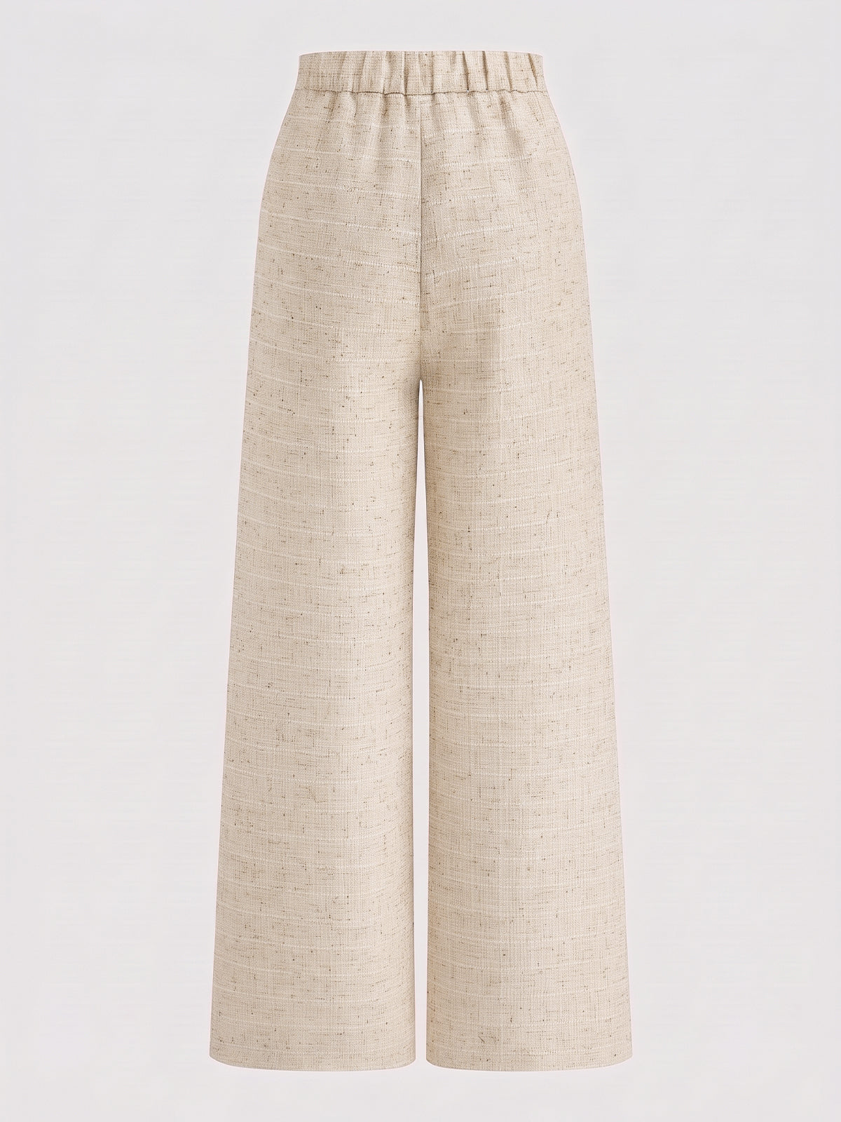 Pantalón Ancho Texturizado con Detalle de Cadena