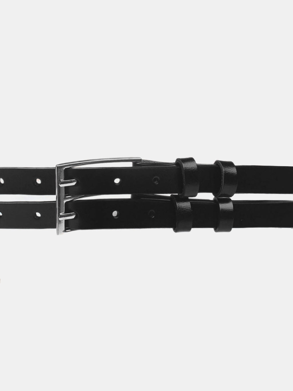 Double Buckle Leather Belt