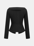Off-Shoulder Blazer Top