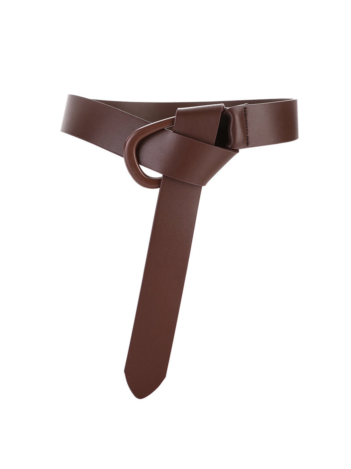 Minimalist Knot Buckle Leather Belt