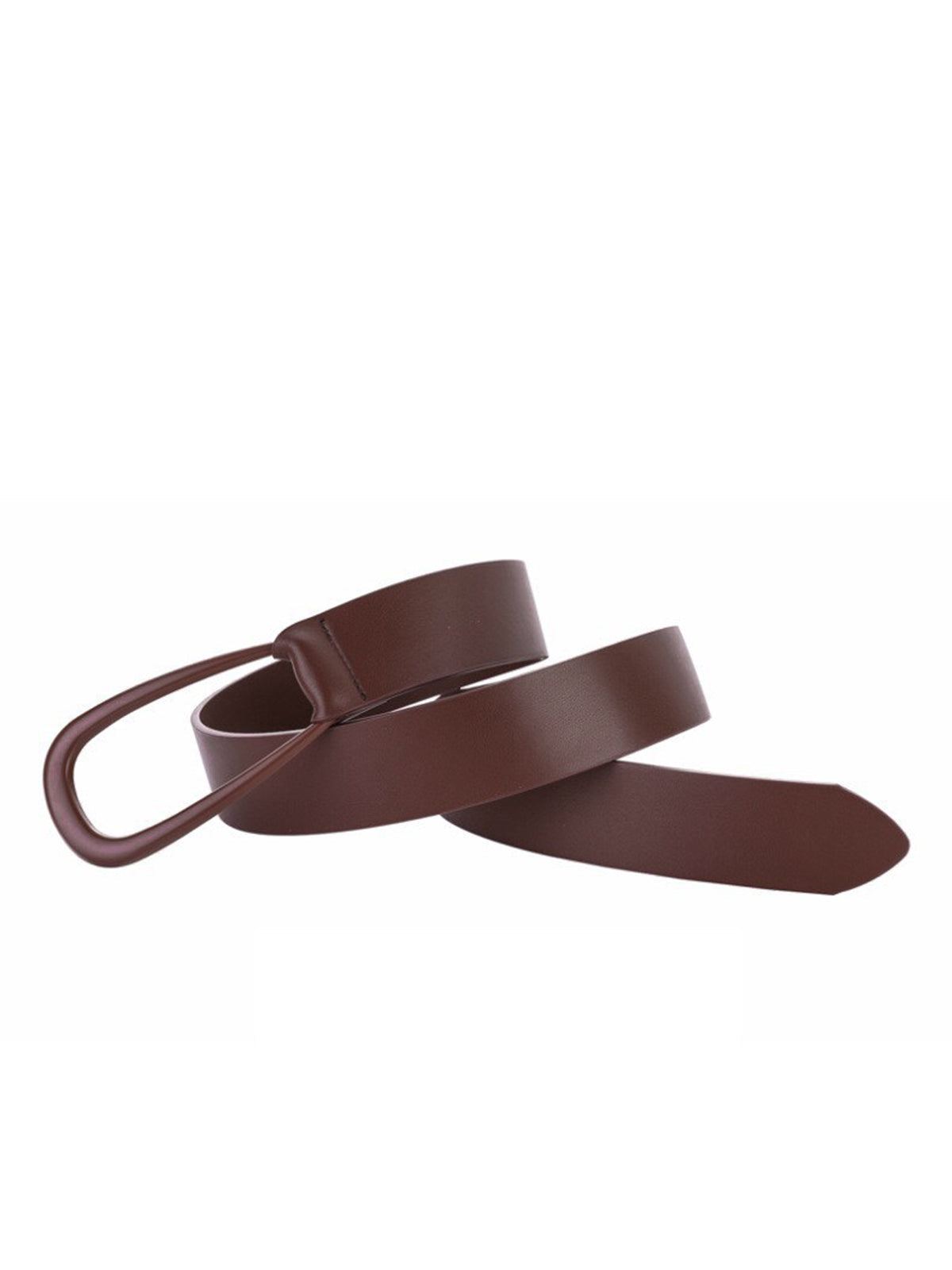 Minimalist Knot Buckle Leather Belt