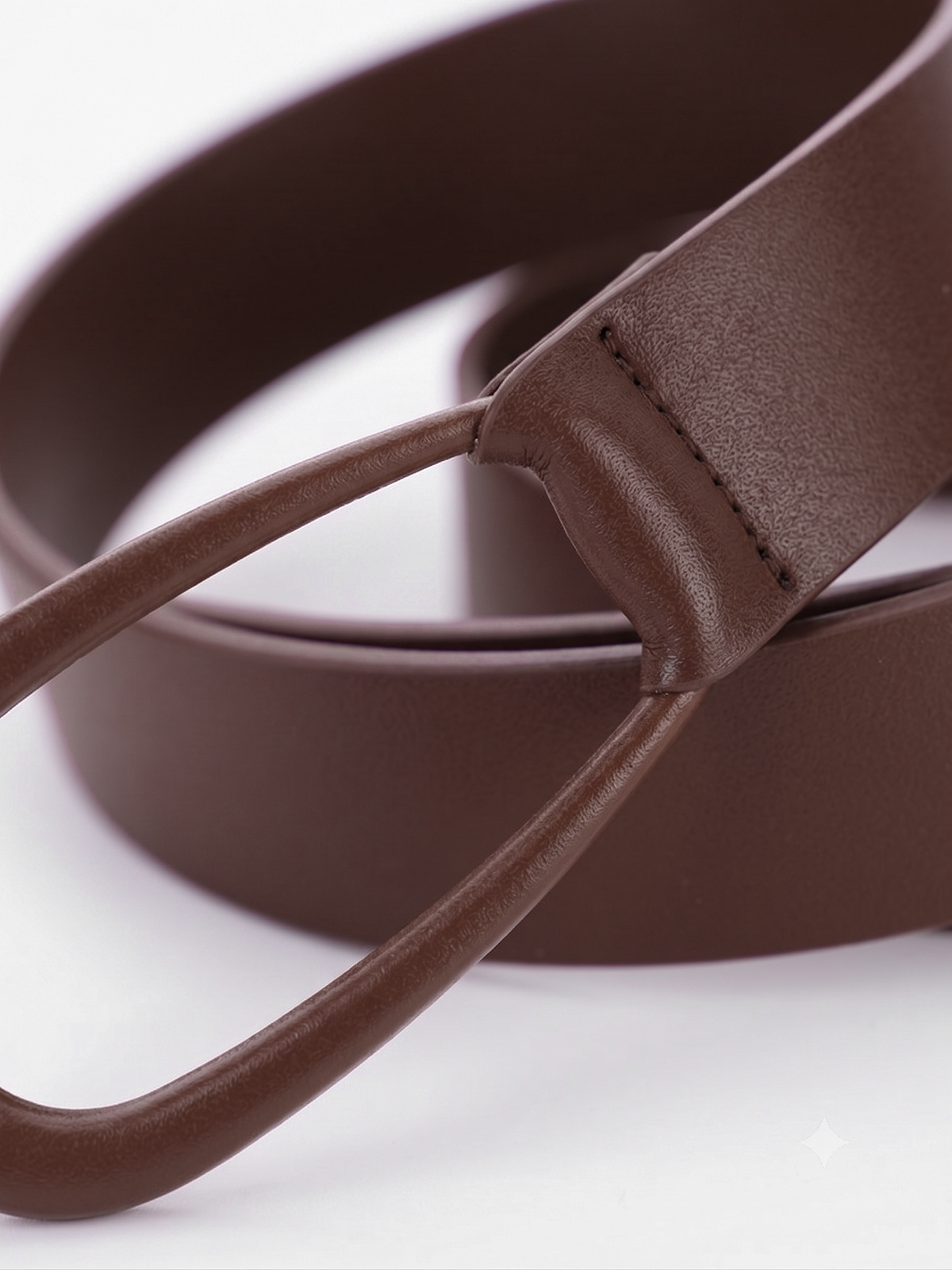 Minimalist Knot Buckle Leather Belt