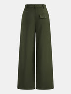 Pantalón Ancho con Cintura Cruzada