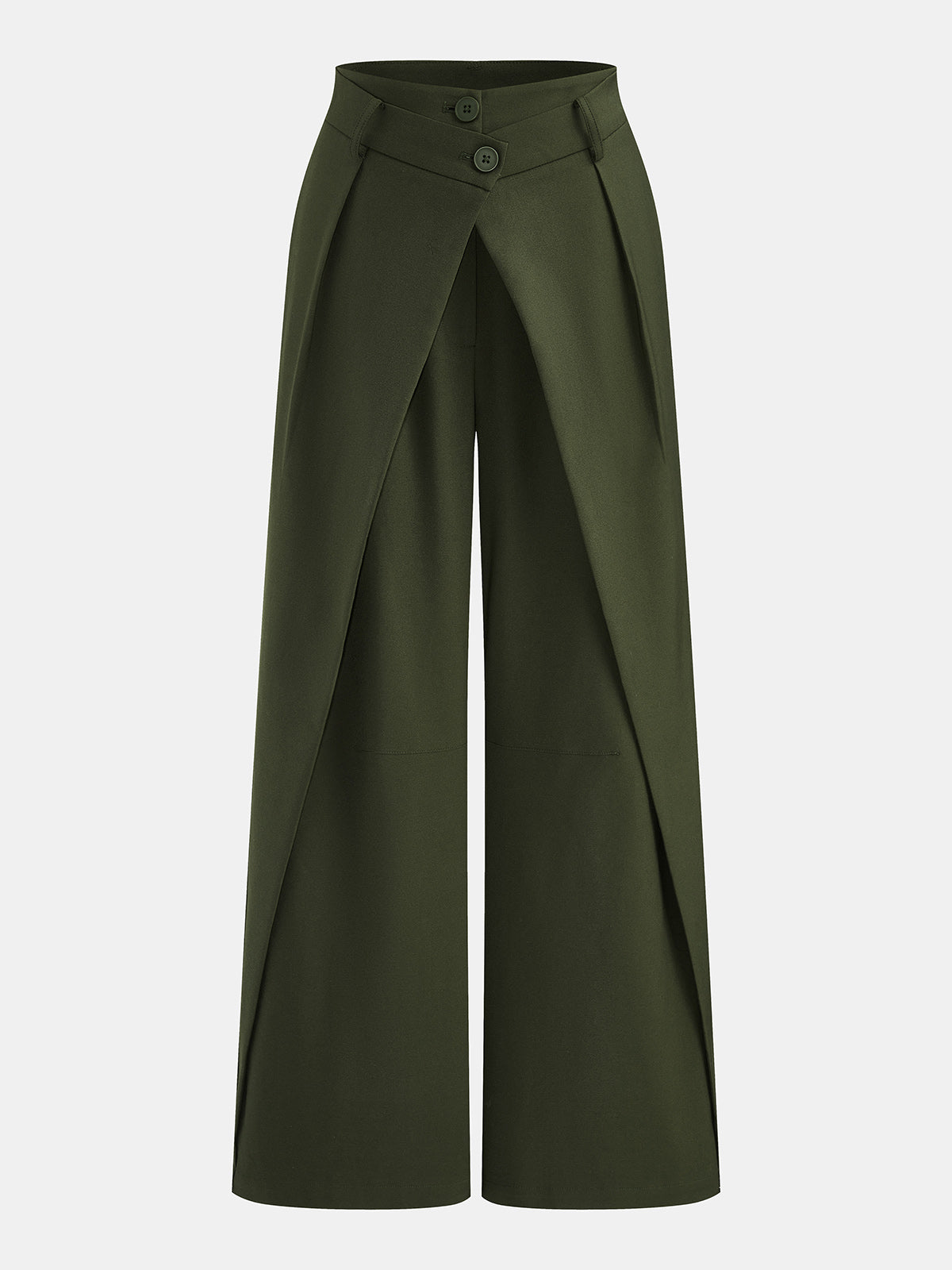 Pantalón Ancho con Cintura Cruzada