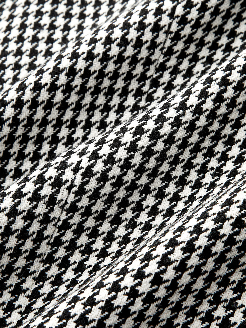 Houndstooth Frog Button Belted Jacket