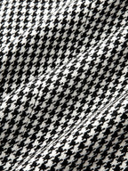 Houndstooth Frog Button Belted Jacket