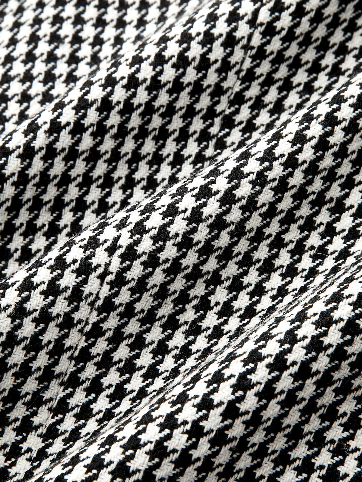 Houndstooth Frog Button Belted Jacket