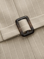 Buckle Back Pinstripe Vest With Tie