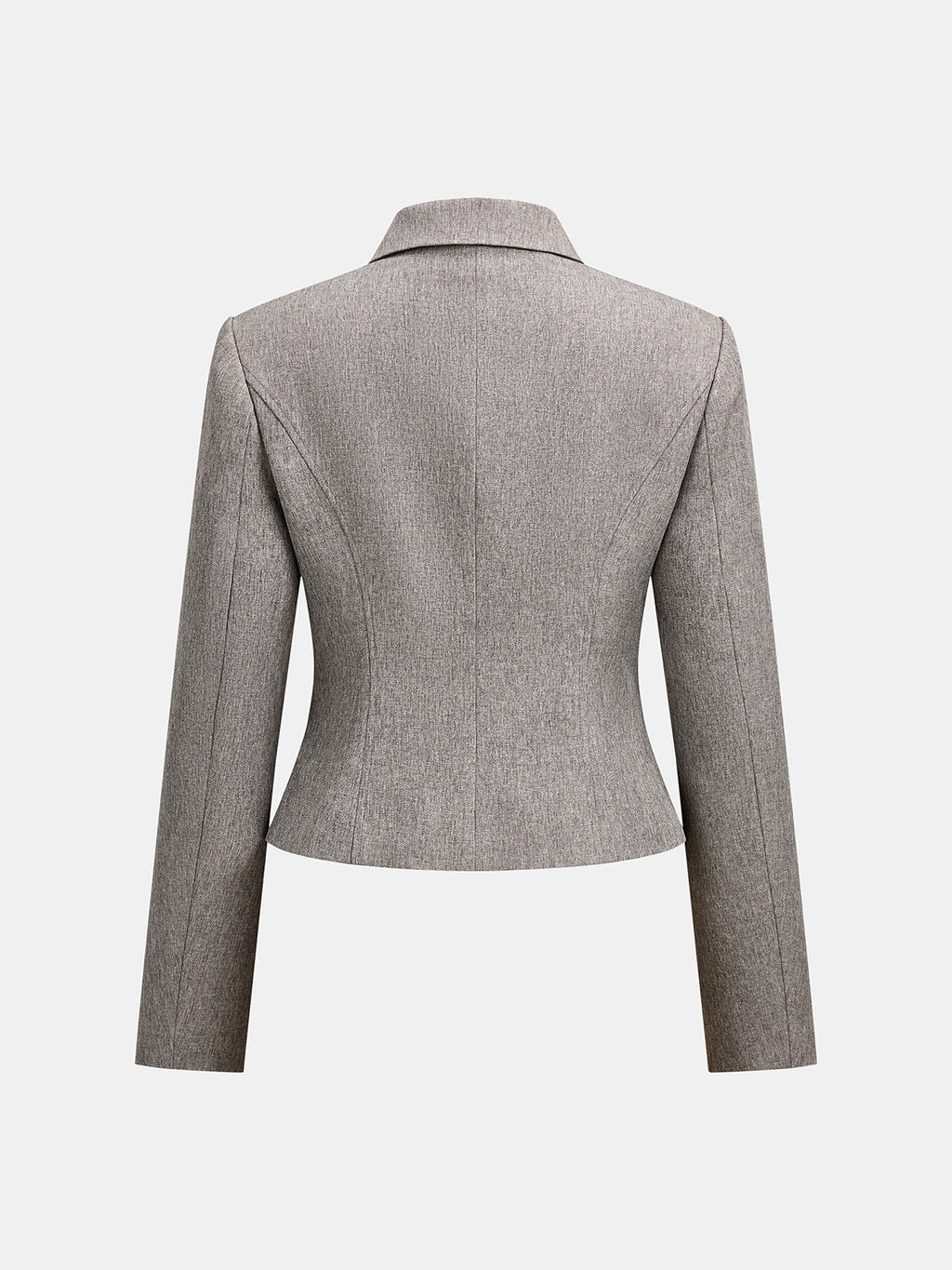 Tailored Button‑Front Collared Blazer