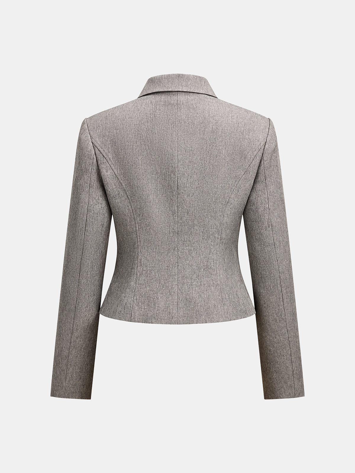 Tailored Button‑Front Collared Blazer