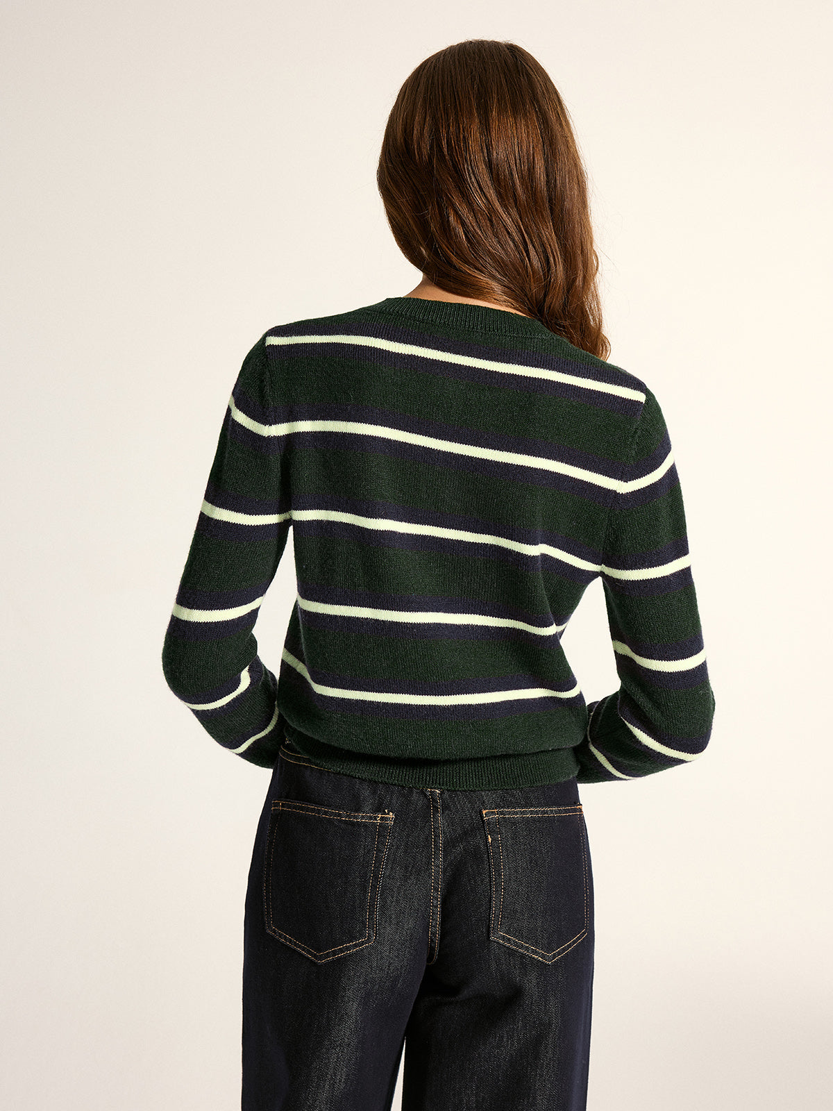 Classic Striped Button Knit Cardigan