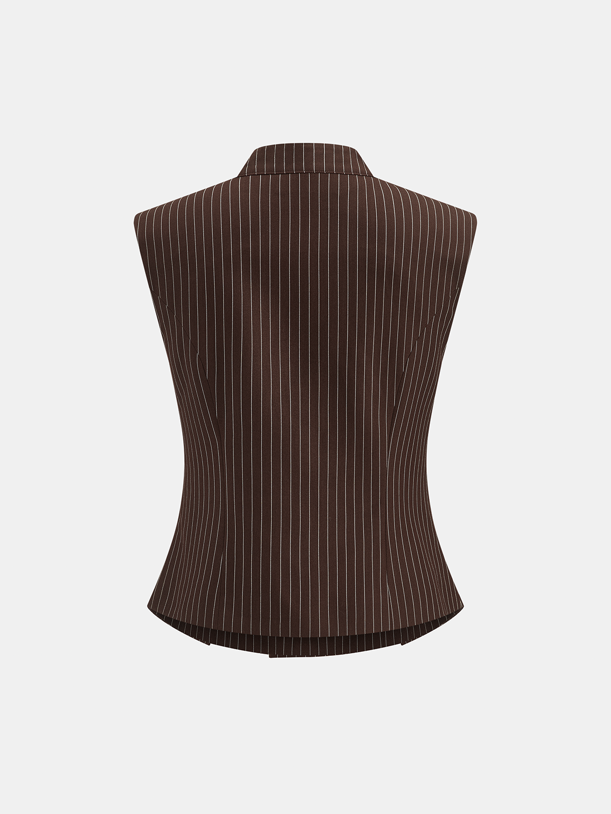 Metal Button Pinstripe Sleeveless Vest