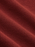 Contrast‑Trim Ribbed Knit Slim‑Fit Cardigan
