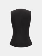Horsebit Detail Tailored Vest
