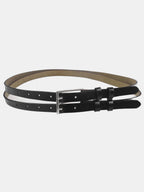 Double Buckle Leather Belt