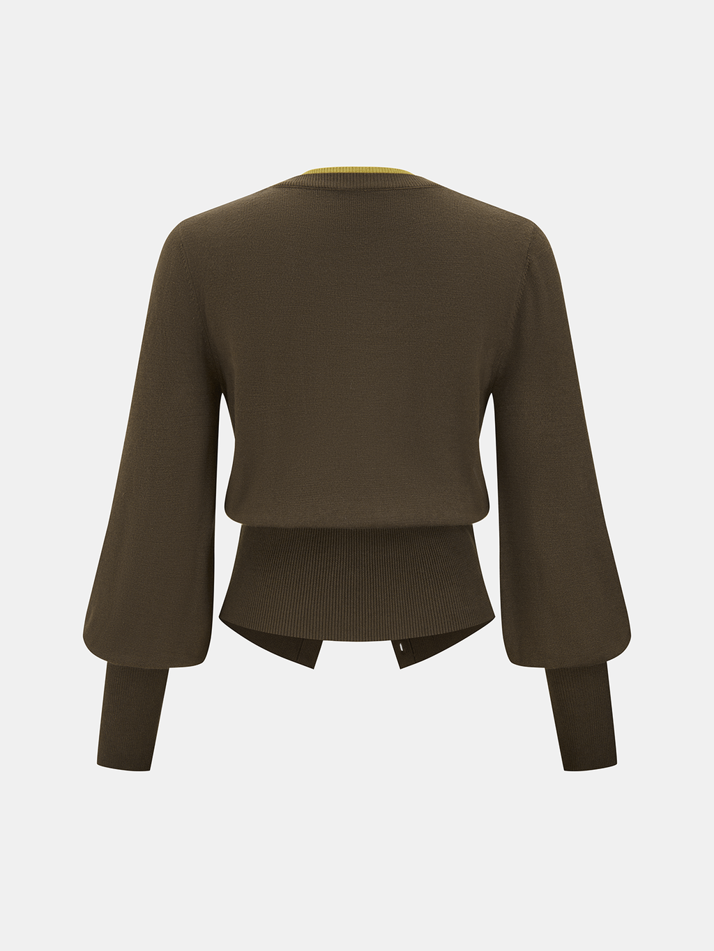 2 in 1 Layered Puff-Sleeve Cardigan
