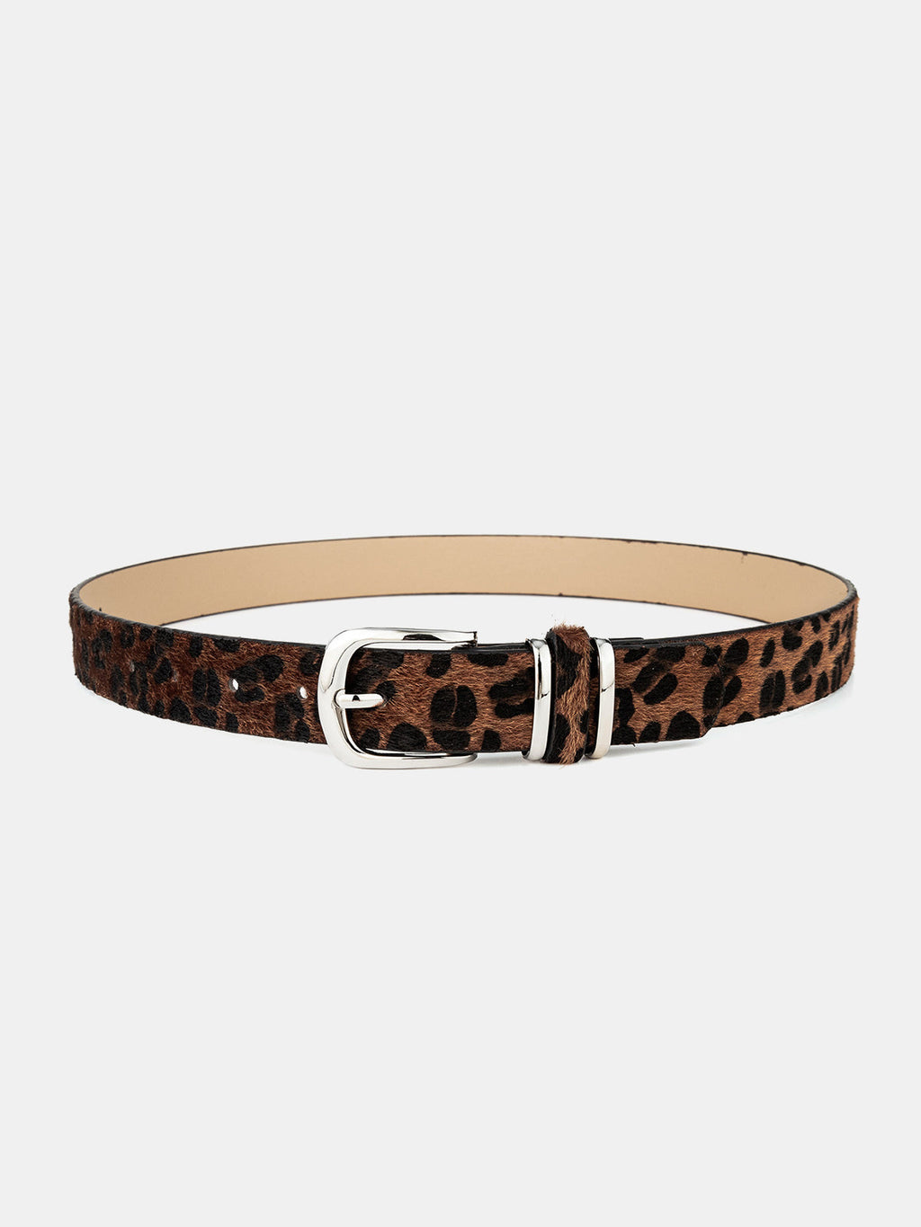 Leopard Print Mohair Waist Belt