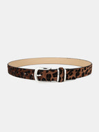 Leopard Print Mohair Waist Belt