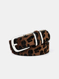 Leopard Print Mohair Waist Belt