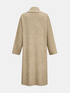 Long Knit Cardigan Turtleneck Dress Two‑Piece Set