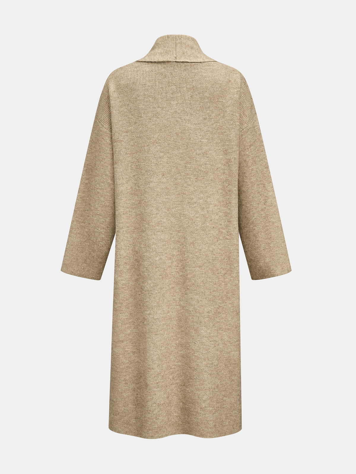 Long Knit Cardigan Turtleneck Dress Two‑Piece Set