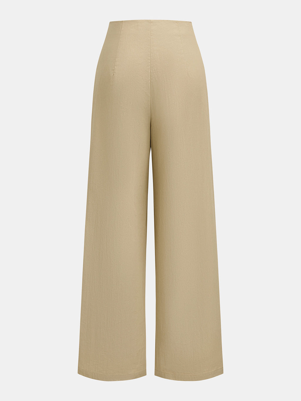Pantalón Ancho con Superposición Cruzada y Nudo Frontal