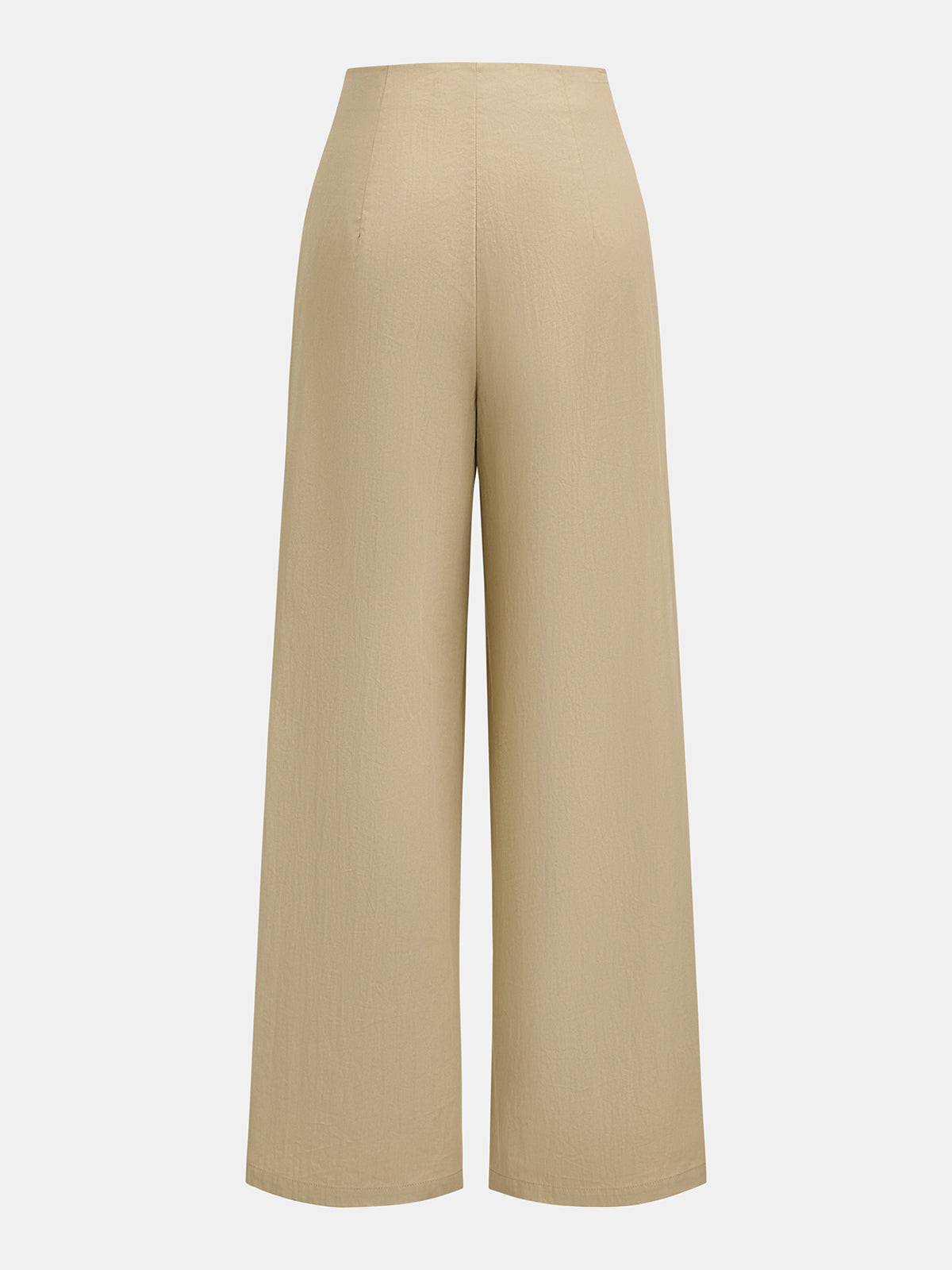 Pantalón Ancho con Superposición Cruzada y Nudo Frontal