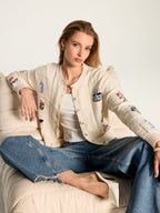 Multi‑Motif Intarsia Knit Cardigan