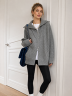 Oversized Open Collar Cardigan