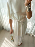 Satin Tassel Wrap Waist Belt