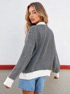 Oversized Herringbone Cardigan