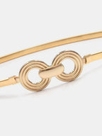 Metal Interlocking Buckle Elastic Waist Belt