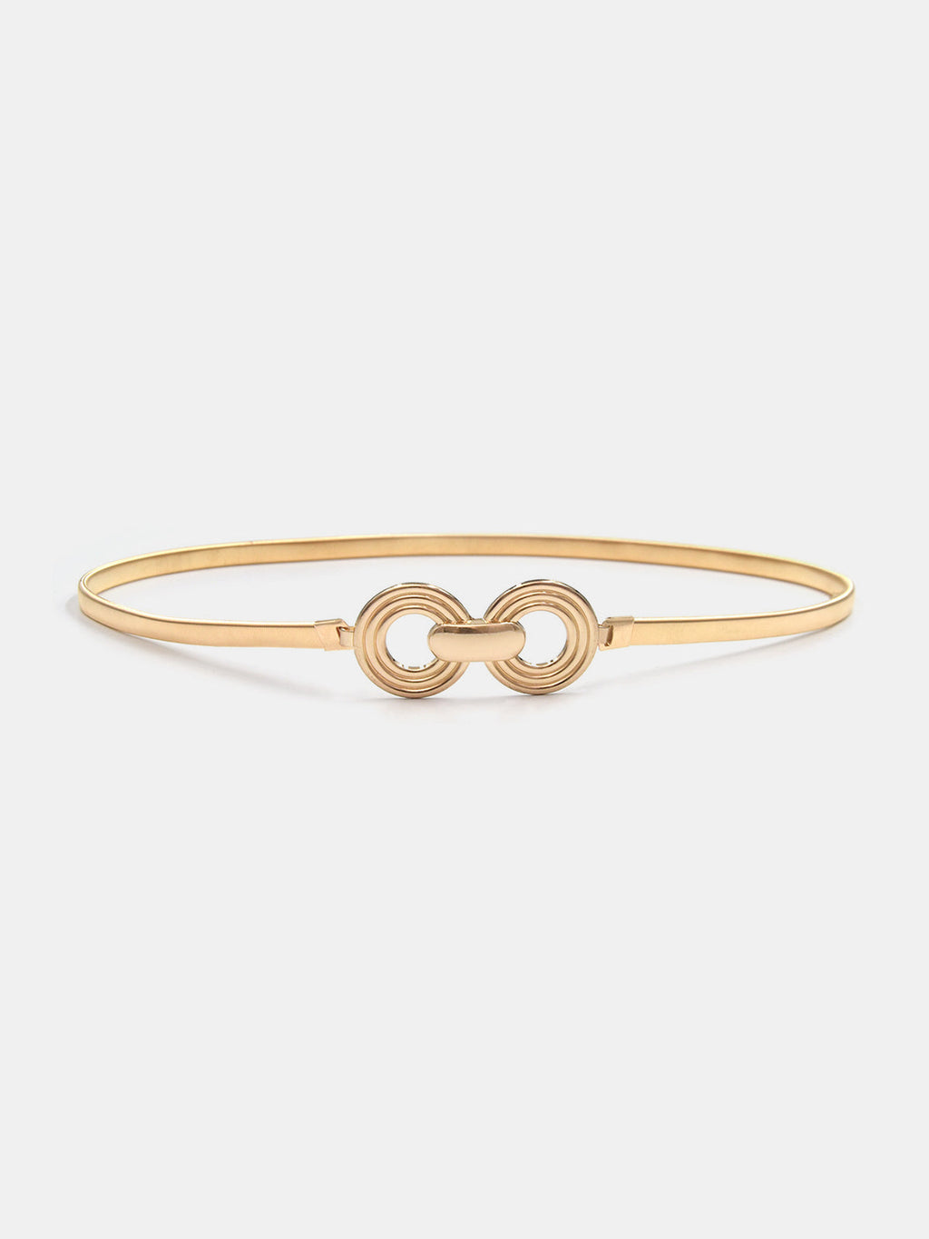 Metal Interlocking Buckle Elastic Waist Belt